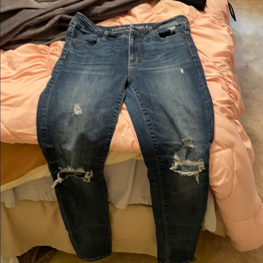 american eagle high rise skinny jeans